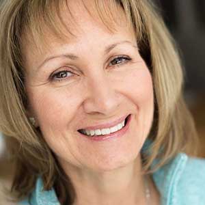 image of a happy caucasian woman